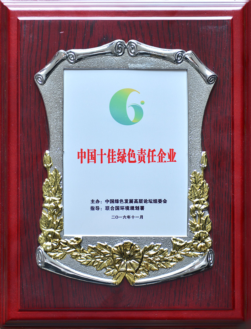 2016年—中國十佳綠色責任企業(yè)